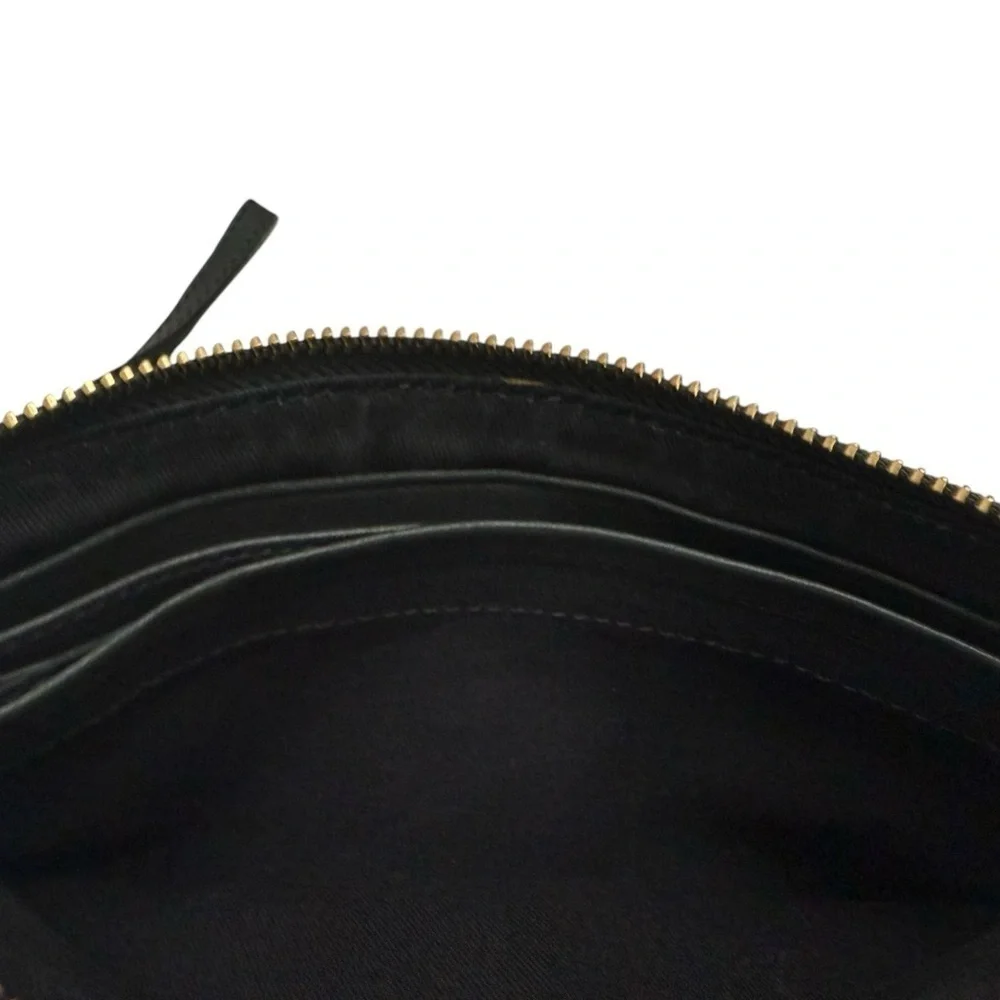 Ann Taylor Black Leather Elegant Wristlet Clutch  Bag